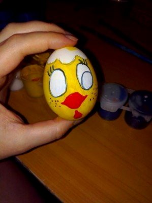 Разрисованное пасхальное яйцо
